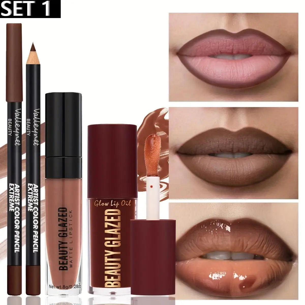 Set de maquillaje de 3 piezas