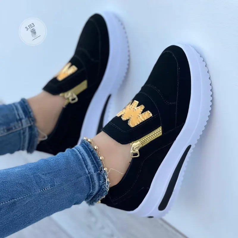 Zapatillas deportivas casuales de plataforma para mujer.