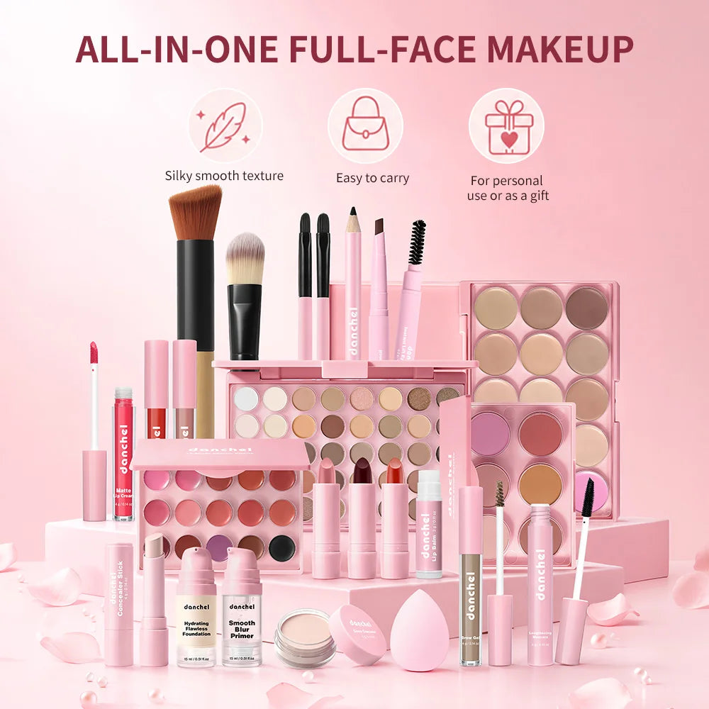 Set de maquillaje todo en uno que reúne todos los cosméticos