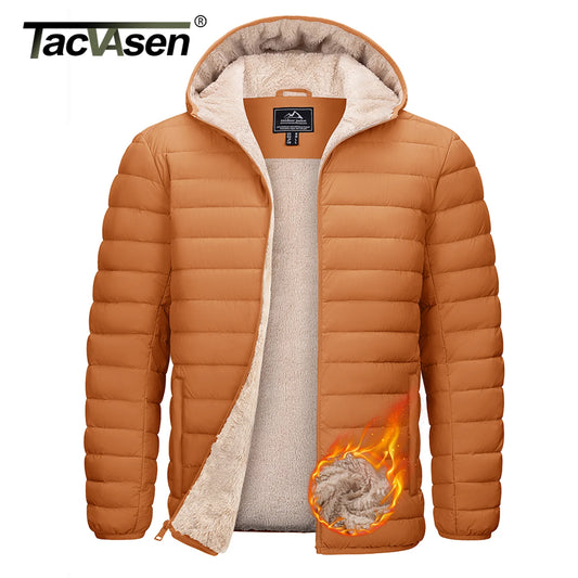 TACVASEN – Chaqueta acolchada con capucha y forro sherpa