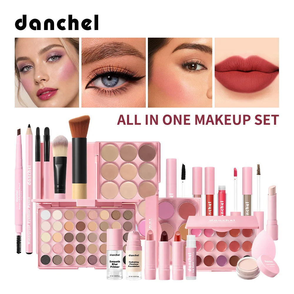 Set de maquillaje todo en uno que reúne todos los cosméticos