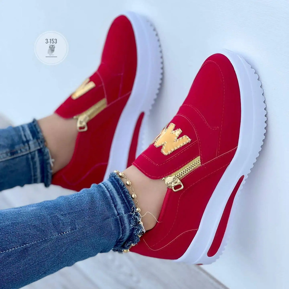 Zapatillas deportivas casuales de plataforma para mujer.