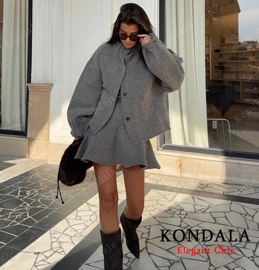 Conjunto de falda de punto para mujer KONDALA