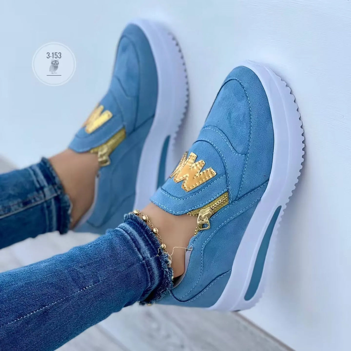 Zapatillas deportivas casuales de plataforma para mujer.