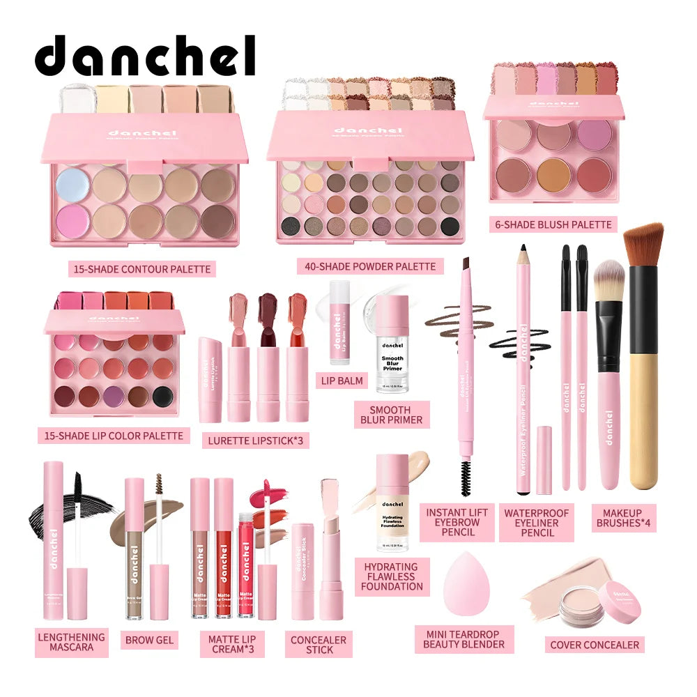 Set de maquillaje todo en uno que reúne todos los cosméticos