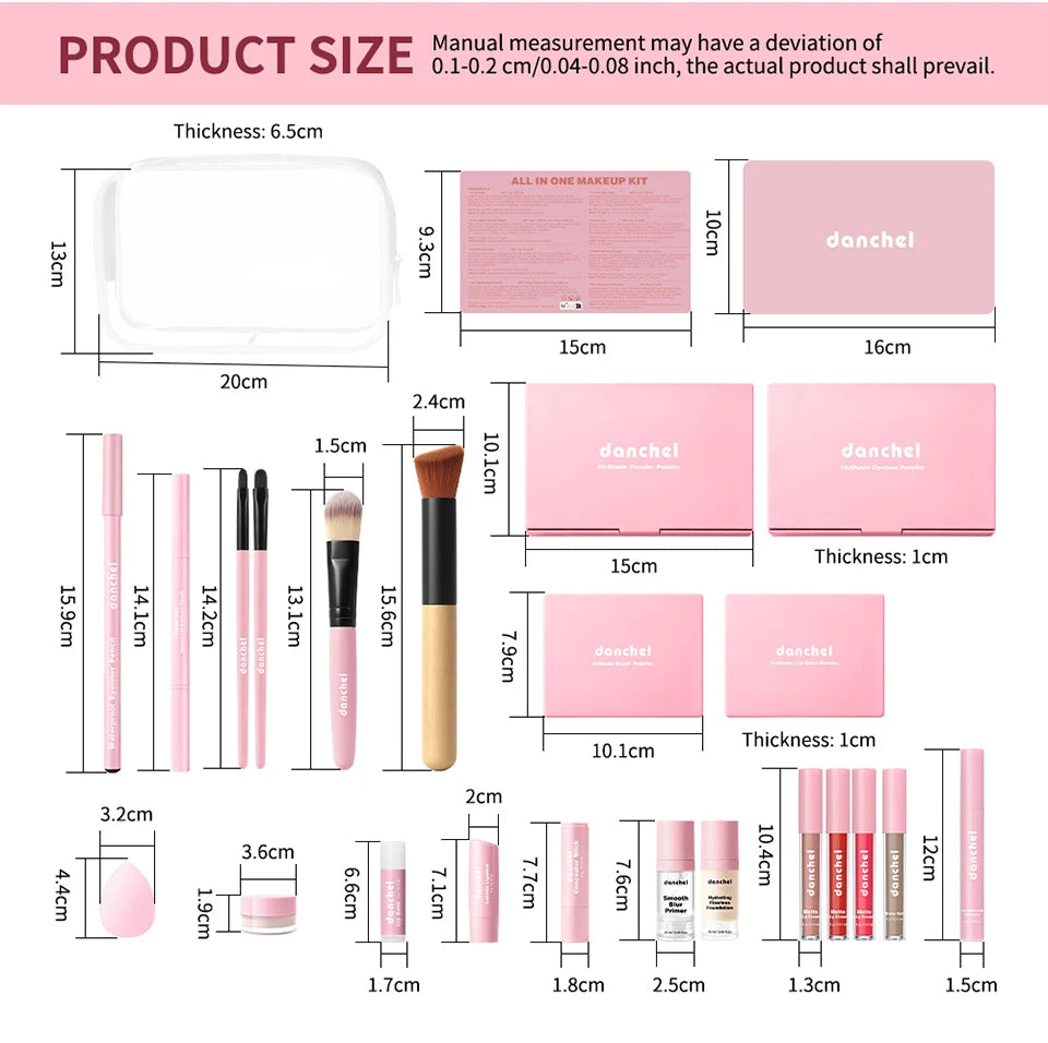 Set de maquillaje todo en uno que reúne todos los cosméticos