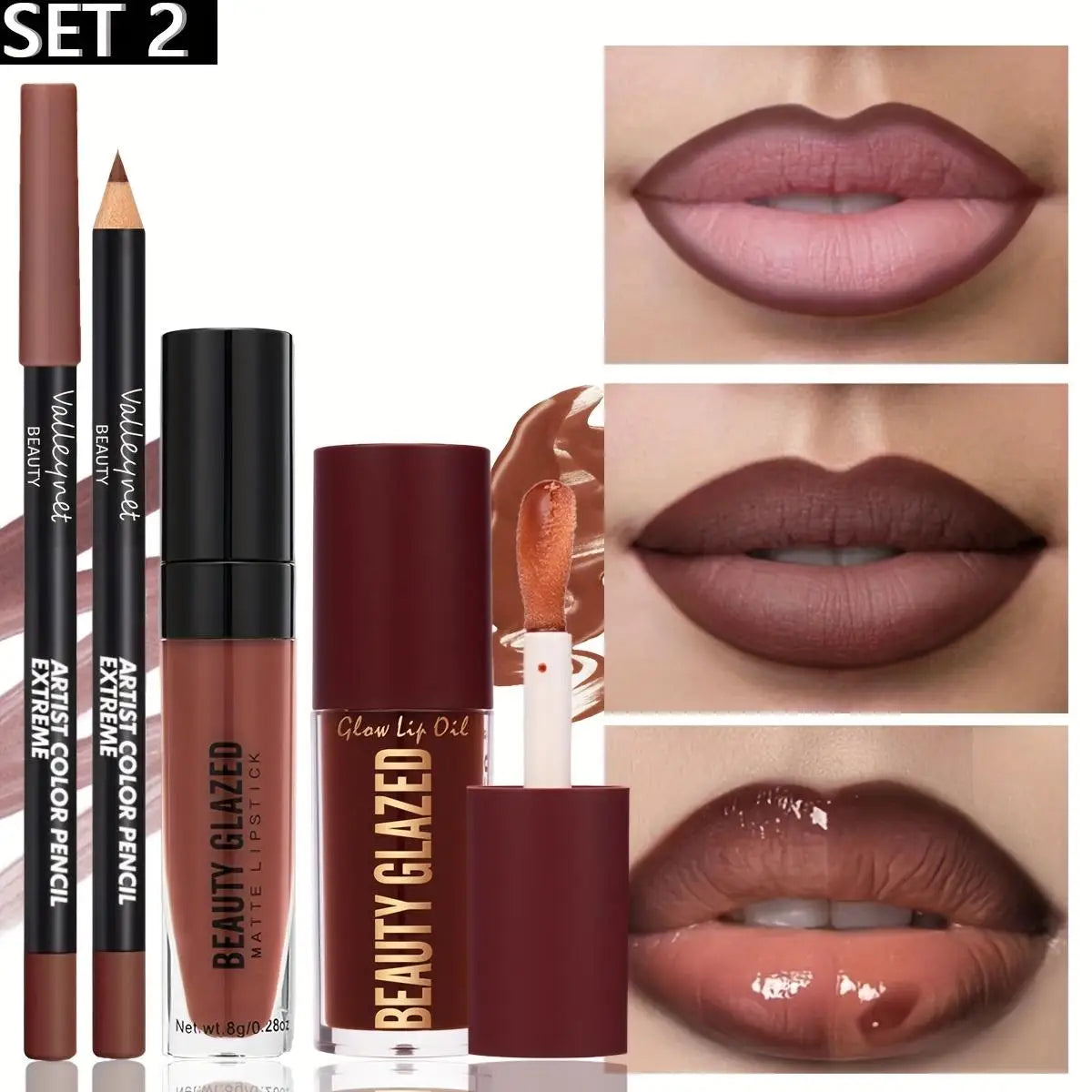 Set de maquillaje de 3 piezas